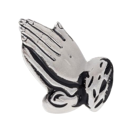 Image of Artisan Owl Praying Hands Symbol Lapel Hat Pin