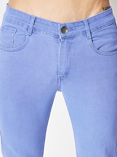 Image of KARGEENS Men Kargeens Men's Jeans Pant Slim Fit Stretchable Casual Wear Low Rise Cotton Blend Denim