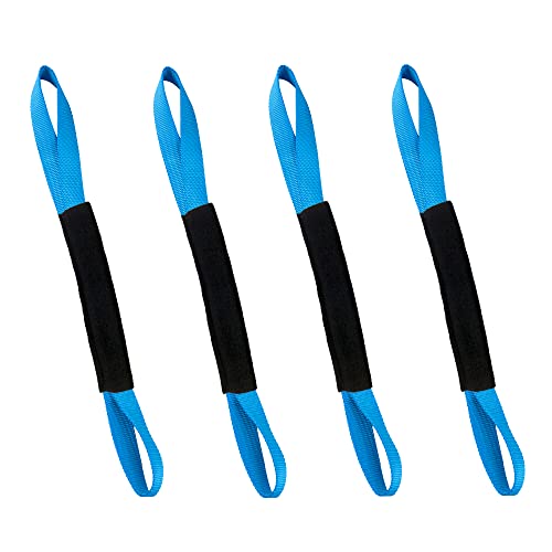 Extensiones de amarre suaves EMGO de 18 pulgadas en color azul, pack de 4 unidades