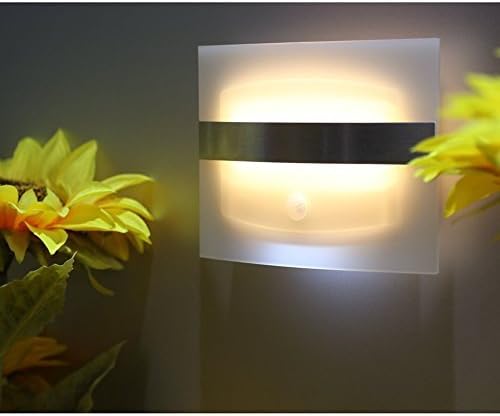 LED Motion Sensor Wall Night Lights, Stoog USB Rechargeable Aluminum Stick-on Wall Sconce Night Light for Hallway Staircase Living Room, Bedroom, Bathroom, Corridor, Balcony, Path, Patio