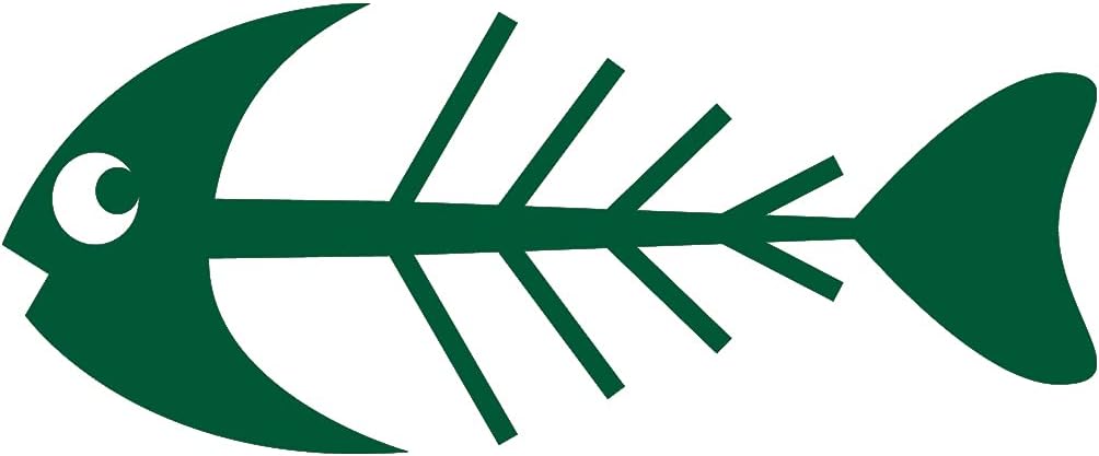 Fish Bone Fishbone Skeleton Skull 2 (Hologram) (Set Of 2) Premium Waterproof Vinyl Decal Stickers For Laptop Phone Accessory Helmet Car Window Bumper Mug Tuber Cup Door Wall Decoration