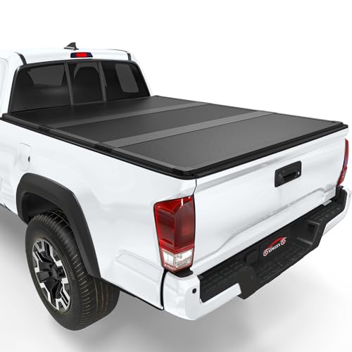 XTWEEX FPR Hard Tri-fold Truck Bed Tonneau Cover Fits 2016-2026 Toyota Tacoma 5 FT Bed w/OE Track System Black(Excludes Trail Special Edition Storage Boxes)