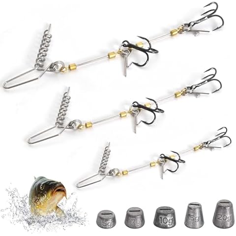 Zimoer Fishing Stinger Hooks with Weights Cover