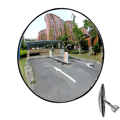 Espejo de seguridad convexo de 30 cm para eliminar puntos ciegos en el estacionamiento