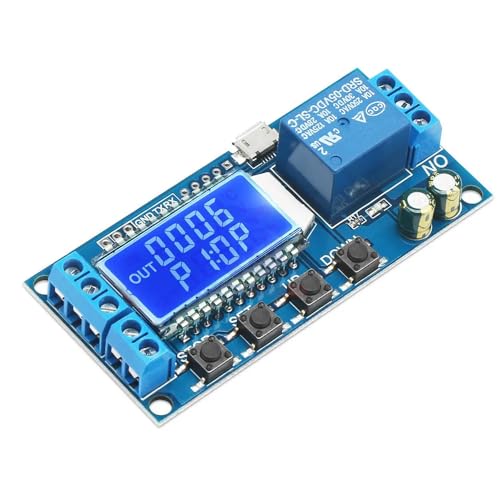 DollaTek 6-30V Timer-Verzögerungs zyklus Relais modul DC 5 V 0.01s-9999 Minuten Trigger-Schaltrelaiâ€¦ – Miniatur