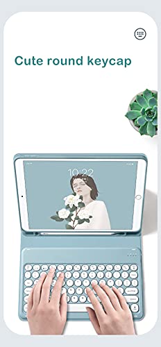 Teclado caso para iPad Air4 con cubierta protectora de 11.9 pulgadas celeste 2