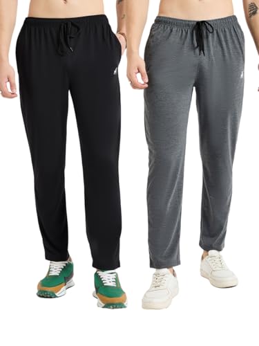 Image of Modeve Women's Solid Cotton Blend Track Pant for Summer Pack of 2