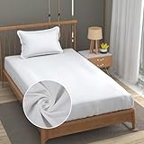 FRESH FROM LOOM Microfiber Solid Plain 240 TC Single Size Bedsheet Set -, Anti Fade, Includes 1 Pillow Covers (Size- 60x90 inch | White| Solid)