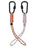 Oythiem Locking Carabiner Clip Heavy Duty with Paracord Lanyard, Detachable Buckle Backpack Clips with A Fastener As A Key, Water Bottle, Small Accessories Organizer for Camping, Hiking And Traveling