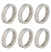 DII Napkin Rings for Dinners, Parties, Everyday, for Dinners, Parties, Everyday, Set of 6, Silver Circle