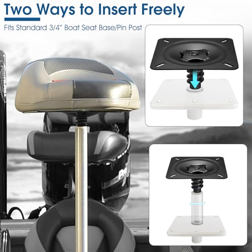 image for CLLOMAGY Boat Seat Base Pedestal Boat Seat Pin Mount Plated for 3/4