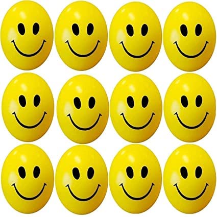 MEDANSH STORE Yellow Smiley Emoji Ball | Stress Ball | Stress Buster | Pack of 12 Pieces | Happy Smiles | Round Shape | Ideal for All Age Groups | Pet Friendly | Kids Party Return Gifts. (B0B68HT1M8) Amazon Price History, Amazon Price Tracker