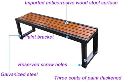 Solid Wood Backless Outdoor Bench - 59in Patio Garden Seat, Anti-Corrosive, Ideal for Beach, Lawn, Poolside, Sunbathing, Durable Outdoor Furniture