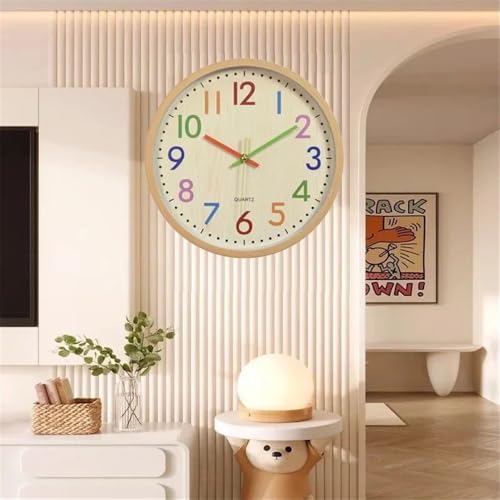 Horloge murale tridimensionnelle en bois créative de 8 pouces avec relief unique - 4
