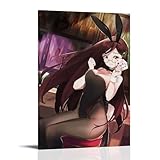 HUAYEEENT Póster de anime Bunny Girl Senpai para pared, lienzo estético, decoración del hogar para sala de estar, 50 x 75 cm, estilo marco