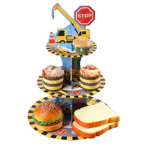 3 Tier Engineering Truck Cardboard Cake Stand, Cupcake Stand, Cake Dessert Stand, Muffin Stand, Wedding Party Birthday Cupcake Stand… 3 Tier Engineering Truck Cardboard Cake Stand, Cupcake Stand, Cake Dessert Stand, Muffin Stand, Wedding Party Birthday Cupcake Stand…
