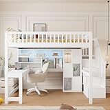 ZONE DE TRAVAIL INTÉGRÉE : Le bureau soigneusement conçu répond aux besoins d'apprentissage des enfants et offre un confortable espace de détente, assurant un équilibre entre travail et repos.
