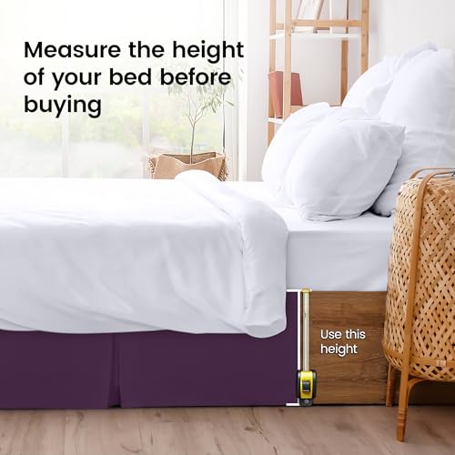 image for Utopia Bedding Queen Bed Skirt - Soft Quadruple Pleated Ruffle - Easy 