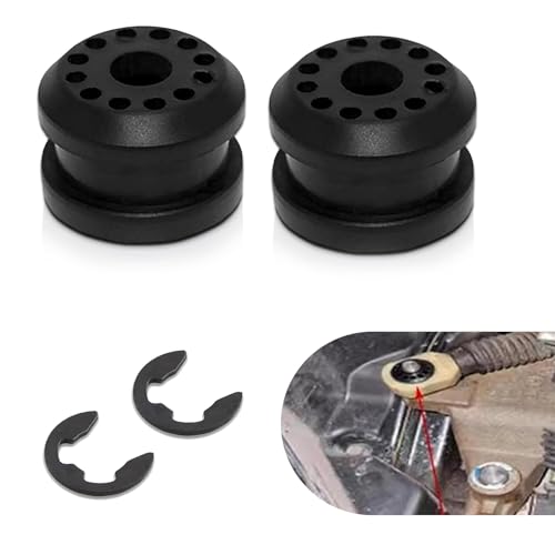 2 PCS Car Transfer Case Shift Linkage Bushing Grommets,Transmission Shift Linkage Kit with E-Clips, Replaces OEM #68078974AA 68078975AA, for Dodge Ram 1500 2500 3500 (Black)
