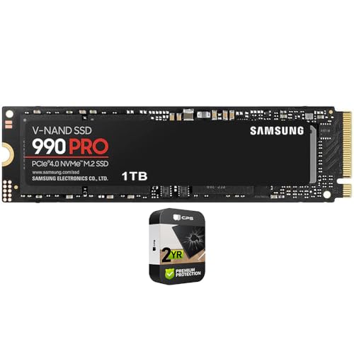 Samsung MZ-V9P1T0B/AM 990 PRO PCIe 4.0 NVMe SSD 1TB oh 2NԂCPSیpbNt