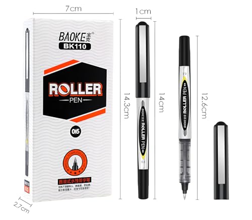 Bolígrafos de tinta líquida BaoKe BK110, punta fina 0.5mm, pack 12 unidades miniatura 2