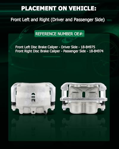 Image of SCITOO Front Left+Right Brake Calipers With Bracket 18-B4974 18-B4975 Compatible For Ford For F-150 2005-2009 For Lincoln Mark LT 2006-2008
