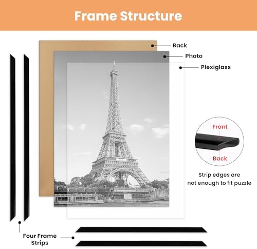 upsimples 12x16 Picture Frame Black 3 Pack - 3