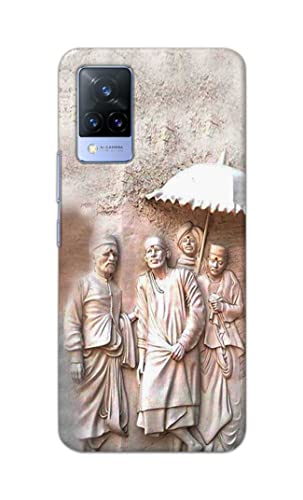 Image of Printed Hard Back Cover Case for Vivo V21 5G Back Cover (Sai Baba) -1803