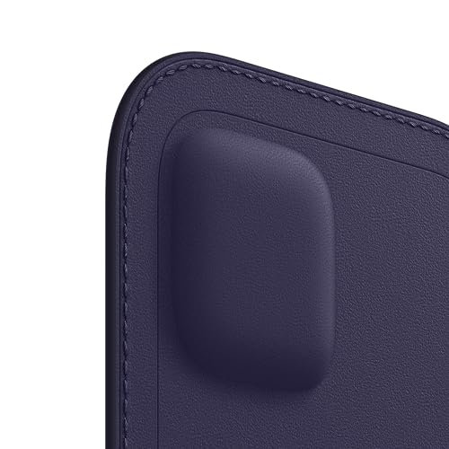 Image of Apple Leather Sleeve with MagSafe (for iPhone 12 Pro Max) - Deep Violet