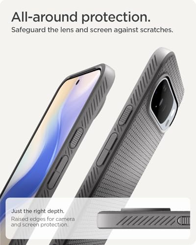 Image of Spigen Liquid Air MagFit Back Cover Case for Pixel 10 Pro XL, Pixelsnap Compatible, Slim Matte Grip - Polycarbonate + TPU | Marble Gray