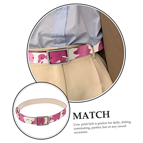 GALPADA Cow Print Adjustable Belt for Women Pu Western Style for Jeans and Casual Outfits Lightweight Fashion Accessory for Daily Wear4
