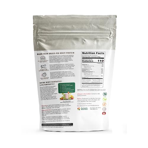 Whey Fantastic - Unflavored - 100% Natural Grass Fed Whey Protein Powder - Unique 3-Whey Blend Of Whey Isolate, Concentrate & Hydrolysate Provides 25G Of Protein Per Serving - 2.34Lb-28 Servings #TOP1