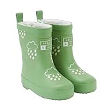 Grass & Air Olive Green Colour-Changing Kids Wellies, Unisex Childrens Welly Boots for Babies, Toddlers and Children - Image 1