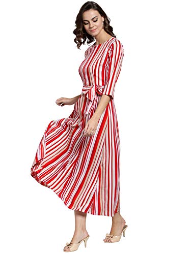 Image of pluss Women's Georgette A-Line Maxi Dress