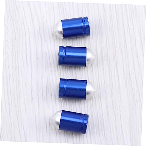 Gatuida 12pcs Tapas de Válvula de Neumático de Aleación de Aluminio Estilo Francés Azul para Bicicletas miniatura 5