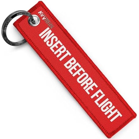 KEYTAILS Keychains, Premium Quality Key Tag for Motorcycle, Car, Scooter, ATV, UTV [Insert Before Flight] Cover