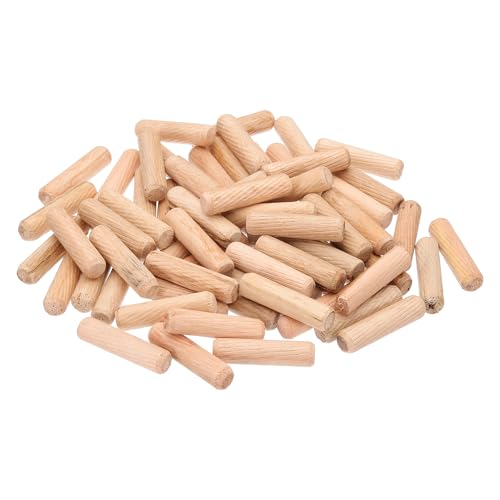 M10 x 30 mm clavijas de madera ranura estriada en pack de 144 piezas para muebles y puertas