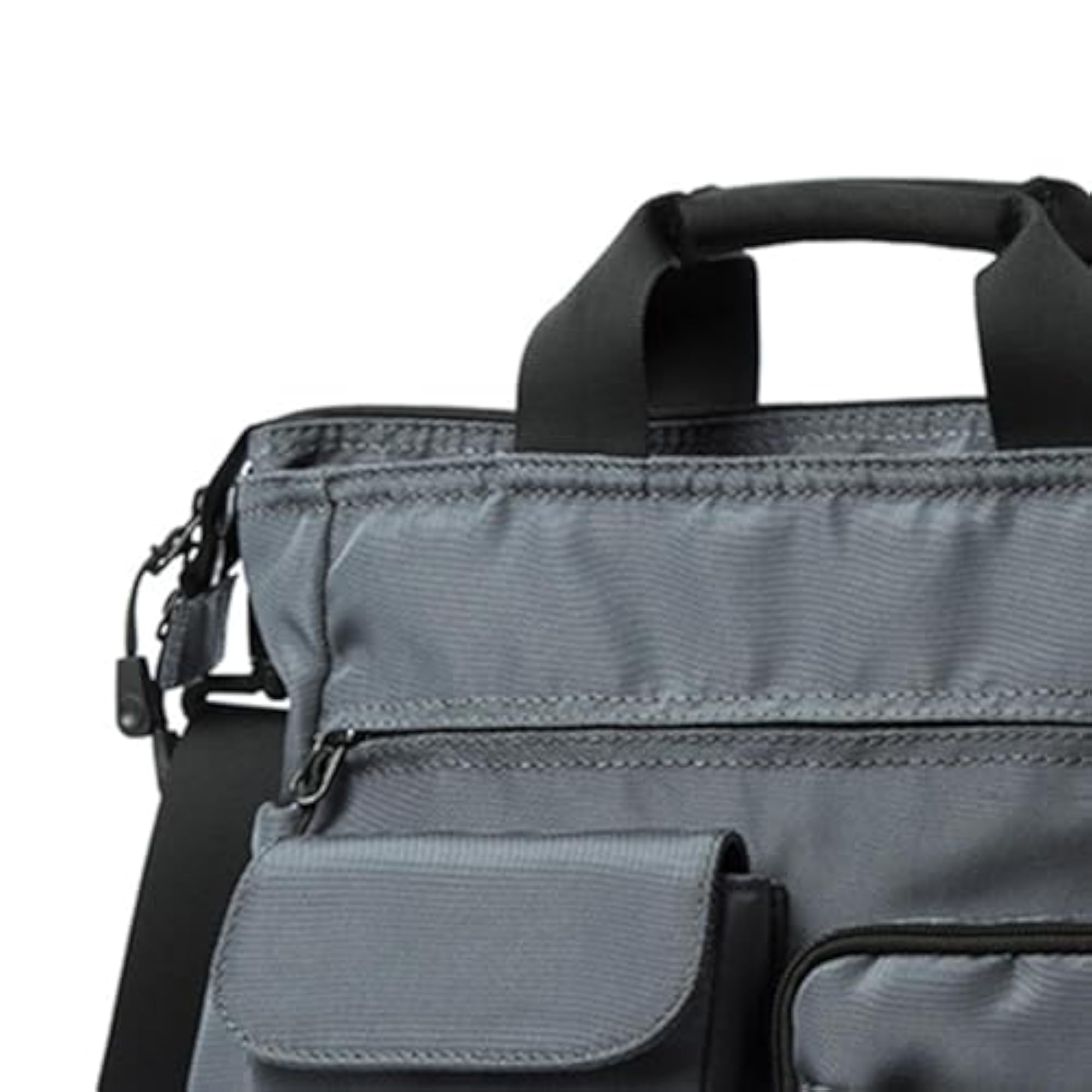 Men's Portable Gray Briefcase Shoulder Bag for Husband