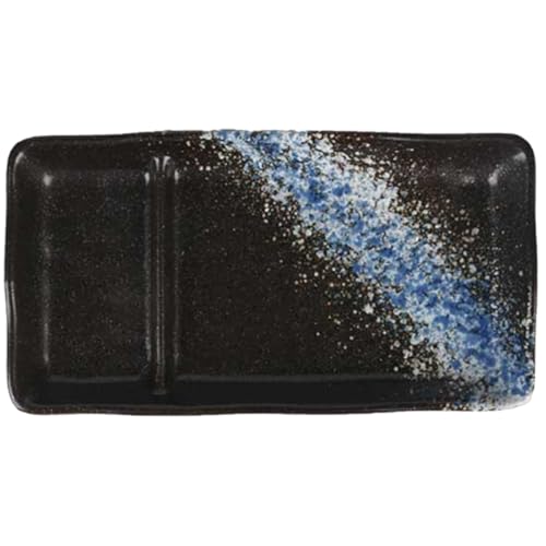 Plato de cerámica BESTYASH para salsa con doble compartimento miniatura 1