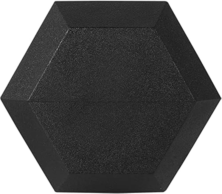 WF Athletic Supply Rubber Coated Solid Steel Cast-Iron Pair Dumbbells, Rubber Hex Dumbbells, Hex Weights Dumbbells for Muscle Toning, Full Body Workout, Home Gym Dumbbells, Pair