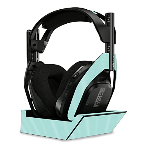 Image of MightySkins Glossy Glitter Skin Compatible with Astro A50 Wireless Headphones + Base Station (Gen 4) - Solid Seafoam | Protective, Durable High-Gloss Glitter Finish | Easy to Apply | Made in The USA