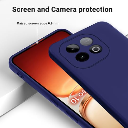 Image of Back Cover for iQOO Neo 10 5G | Full Camera Protection | Premium Liquid Silicon Case | Flexible Bumper Case for iQOO Neo 10 5G (Dark Blue)