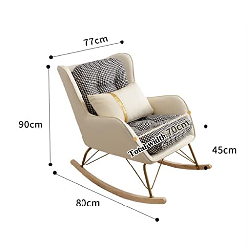 Çok Yönlü Sallanan Sandalyeler, Uyumlu Tabure, Ergonomik Döşemeli Yastıklı Koltuk, İç Mekan Sallanan Sandalye, Ahşap ve Metal Sallanan Sandalye, Oturma Odası Kanepe Sandalyesi2