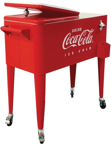Leigh Country CP 98121 80 Quart Coca-Cola Ice Cold Cooler, Red
