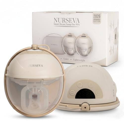 Image of Nurseva Pro-90A Smart Hands Free Breast Pump – 2026 Upgrade, Wireless Double (2) Electric Wearable Breast Milk Pumps for Mom – 3D Multi-Modes & Levels – App Controlled, Portable, Discreet, BPA Free