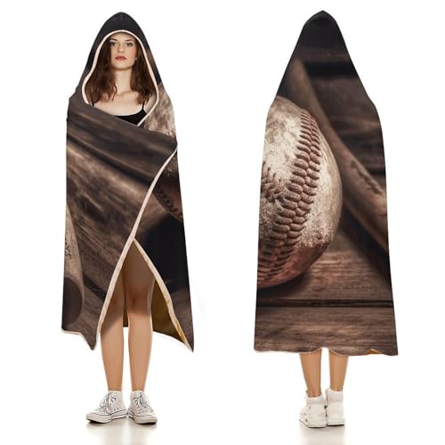 Couverture à capuche imprimé baseball cape portable de voyage et bureau - 4