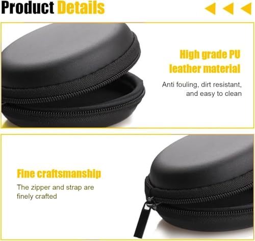 Image of Sounce Multi-Functional Portable Hard Shell Carrying Case for Earphones, Headsets, Pen Drives, SD Cards & Mobile Accessories - Compact Travel Storage Pouch with Shockproof Protection - Black