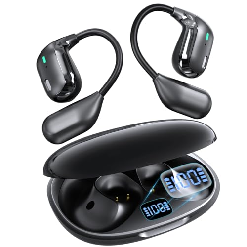 ANVOSED Translation Earbuds Real Time – 156 Languages Translator Earbuds, Free App with AI Assisrant & 4 Smart Modes, Ultra-Light Open Earbud for Travel, Business (Ink Black)