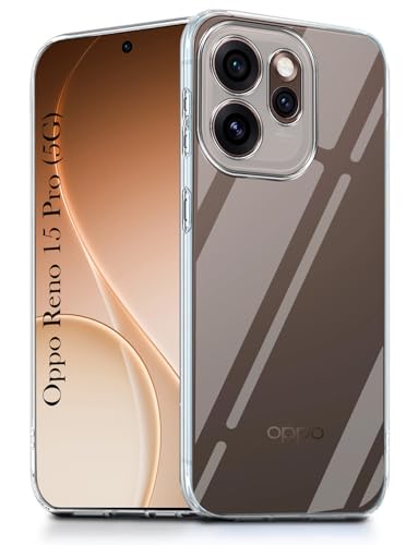 Image of Jkobi Silicone Back Cover Case for Oppo Reno15 Pro 5G | Oppo Reno 15 Pro 5G (Clear Shockproof Case with Camera Protection | Soft and Flexible | Transparent)