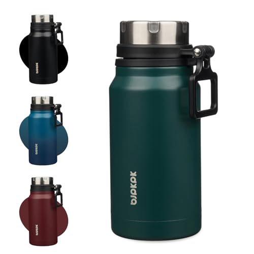 Image of BJPKPK 24oz Insulated Water Bottle, Stainless Steel Bottle with Handle | Vacuum Insulated Bottle with Leak-Proof BPA-Free Design, Keeps Drinks Cold & Hot for Gym, Office, Travel & Daily Use